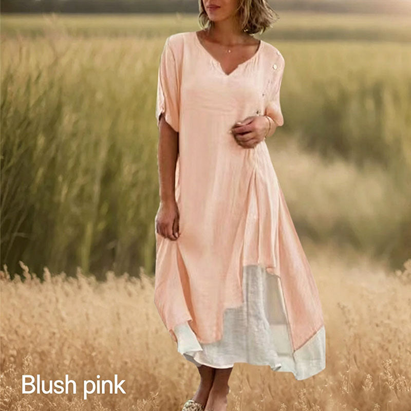 Women's two-piece look floaty midi dress