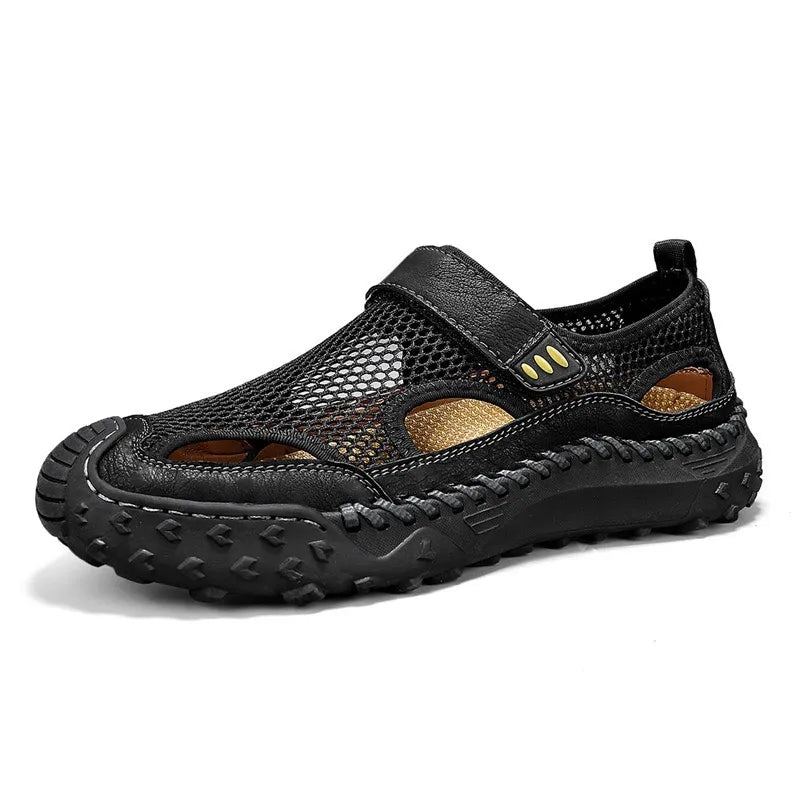 ⏰Last Day! 50% OFF 🔥Men's Handmade Cowhide Breathable Mesh Walking Shoes