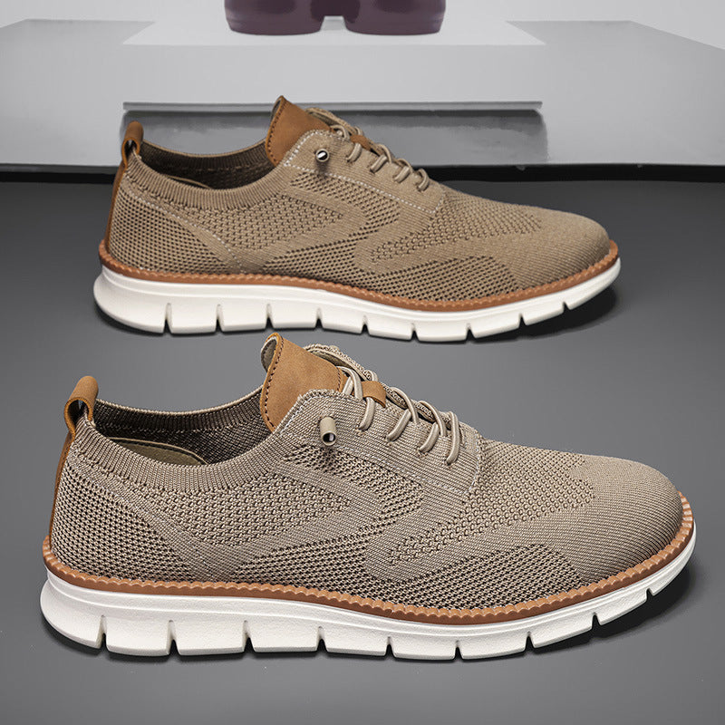 Men's Summer Casual Breathable Knit Oxford Shoes