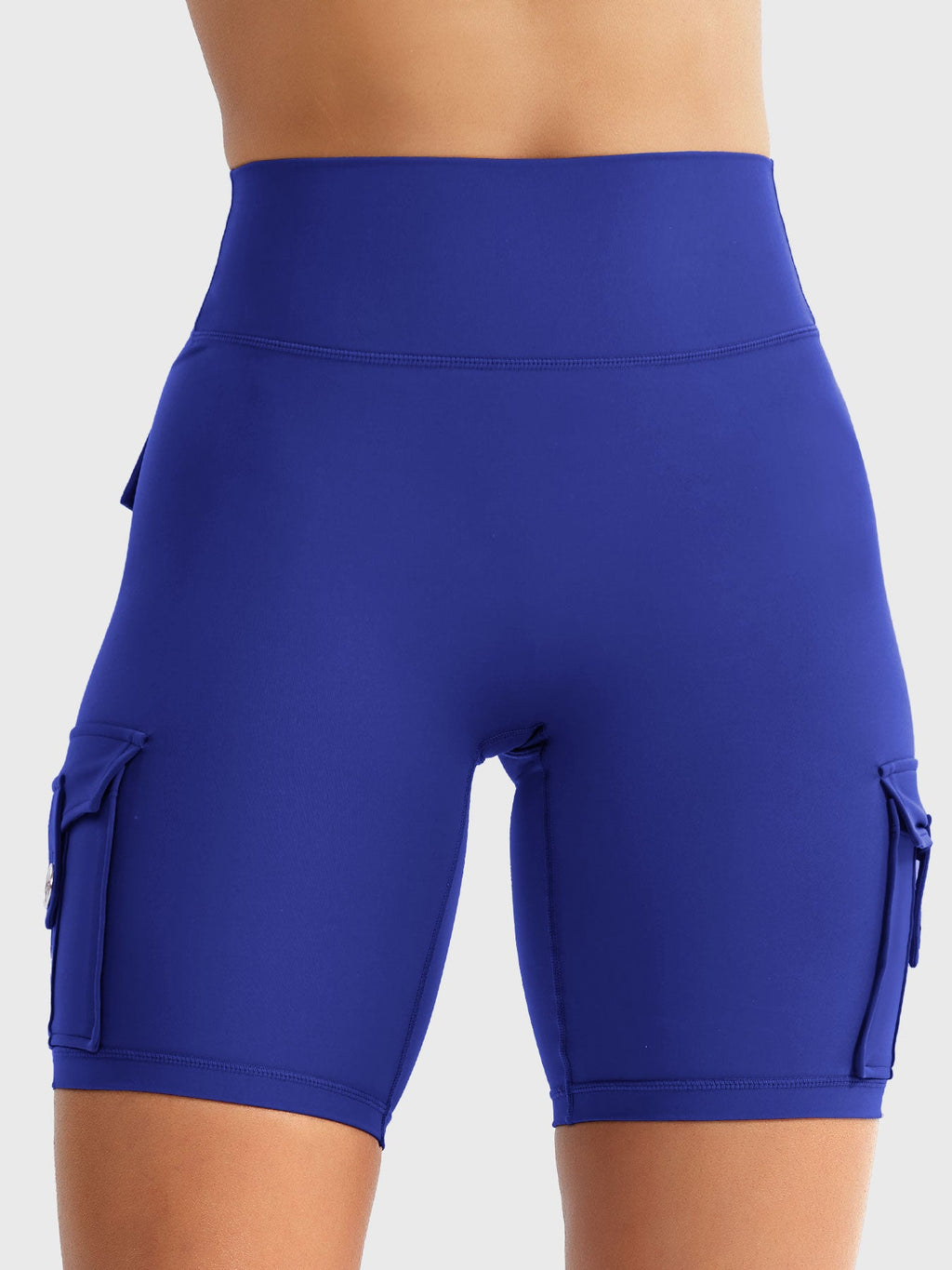 High Waist Cargo Yoga Shorts – Button Pockets, Butt Lift &amp; Ultra-Breathable