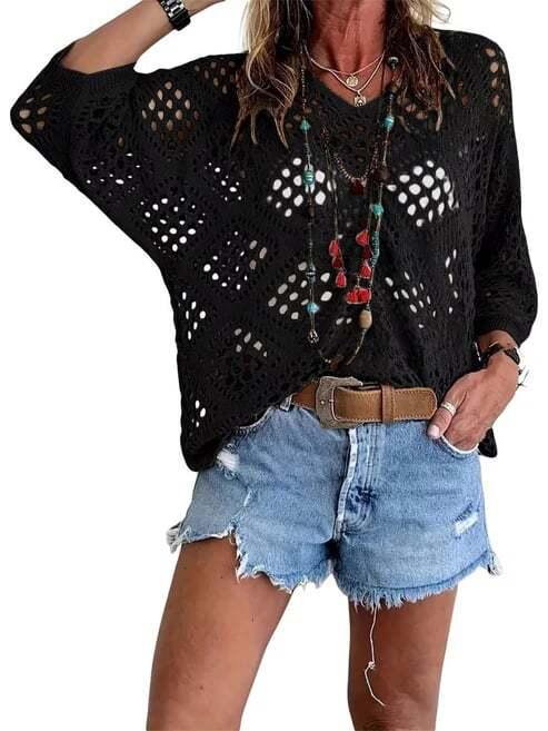 🐚 Limited Offer: 50% OFF | Bohemian Summer Crochet Pullover | The Ultimate Festival & Beach Layer 🌊