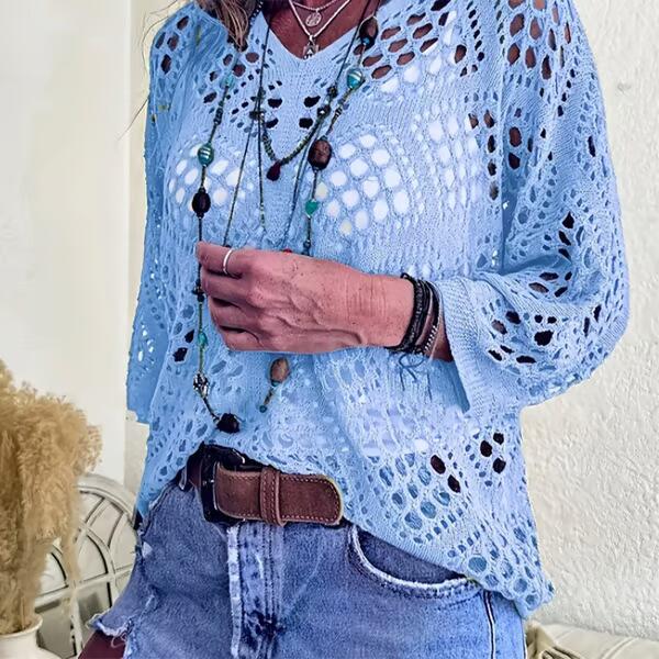 🐚 Limited Offer: 50% OFF | Bohemian Summer Crochet Pullover | The Ultimate Festival & Beach Layer 🌊