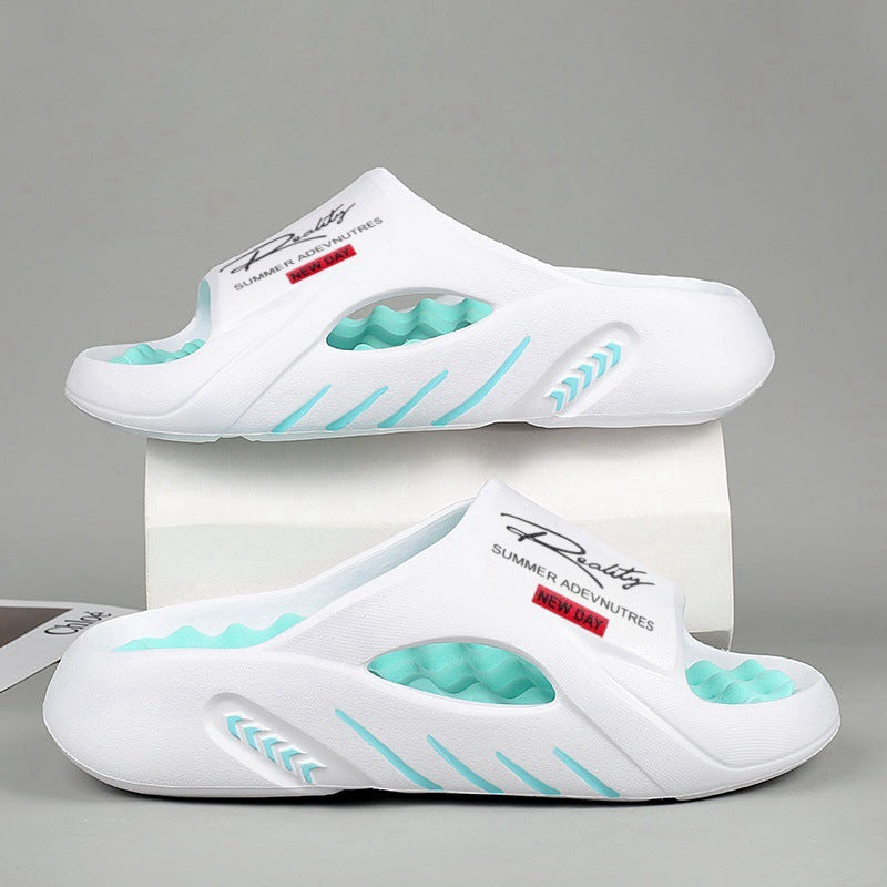 💥50% OFF 🦶Non-slip Cloud slides for men with thick sole🌊Refreshing and skin-friendly
