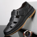 Men’s Closed Toe Shock Leather Sandals
