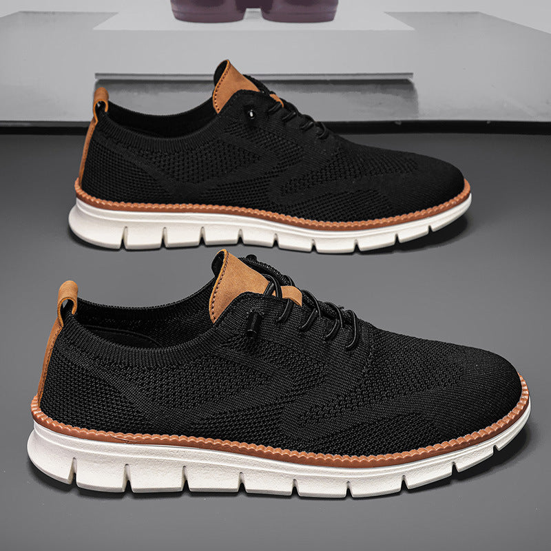 Men's Summer Casual Breathable Knit Oxford Shoes