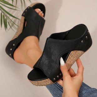 Women Fashion Peep Toe Wedge Heel Sandals