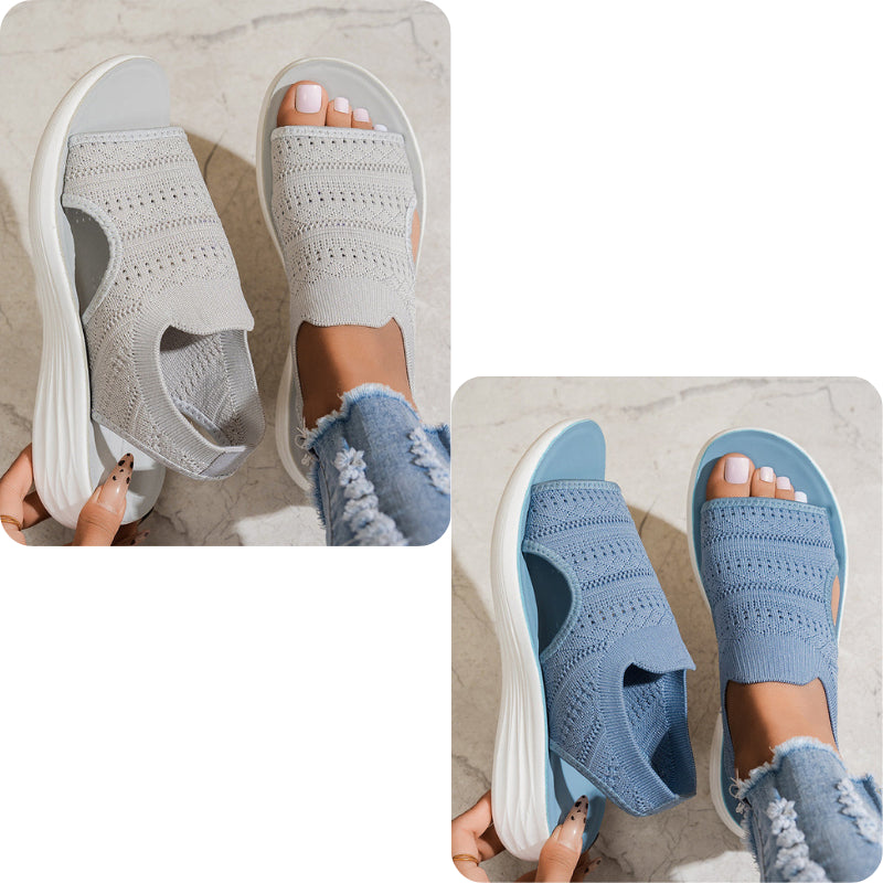 Women's Breathable Knit Platform Sandals