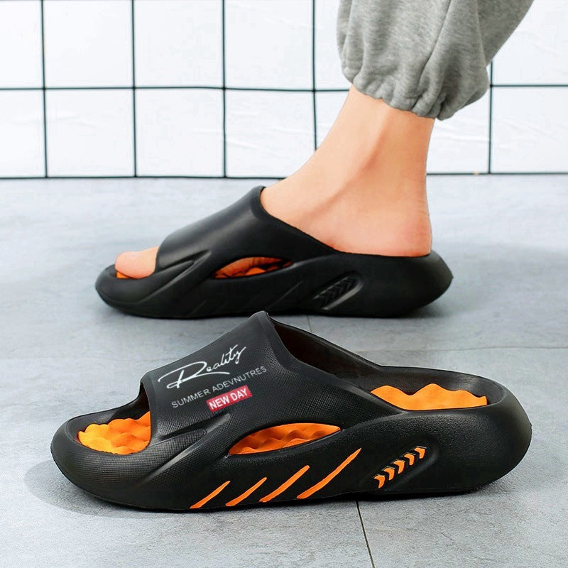 💥50% OFF 🦶Non-slip Cloud slides for men with thick sole🌊Refreshing and skin-friendly