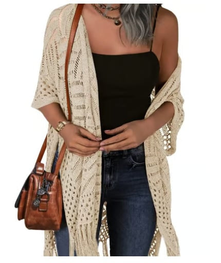 ✨Hollow Out Tassel Knit Cardigan | Ideal Summer Layering Piece