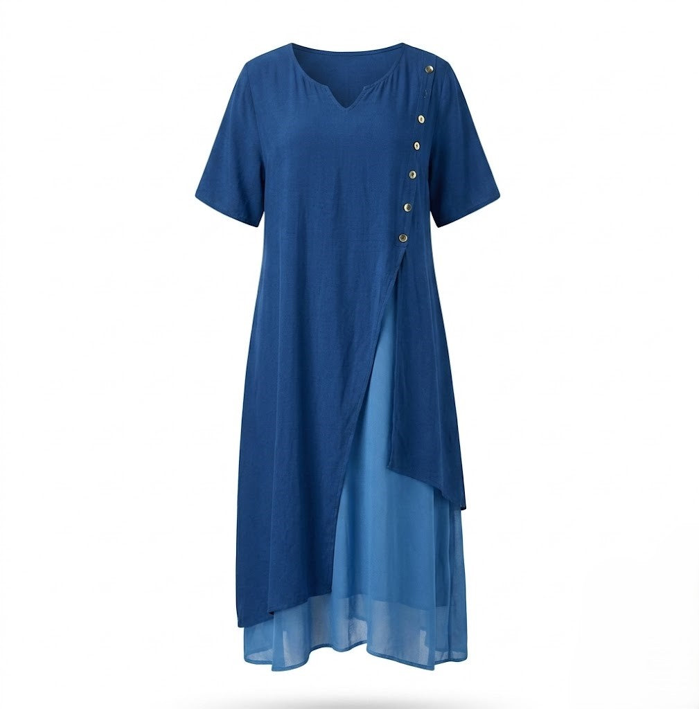 Women's two-piece look floaty midi dress