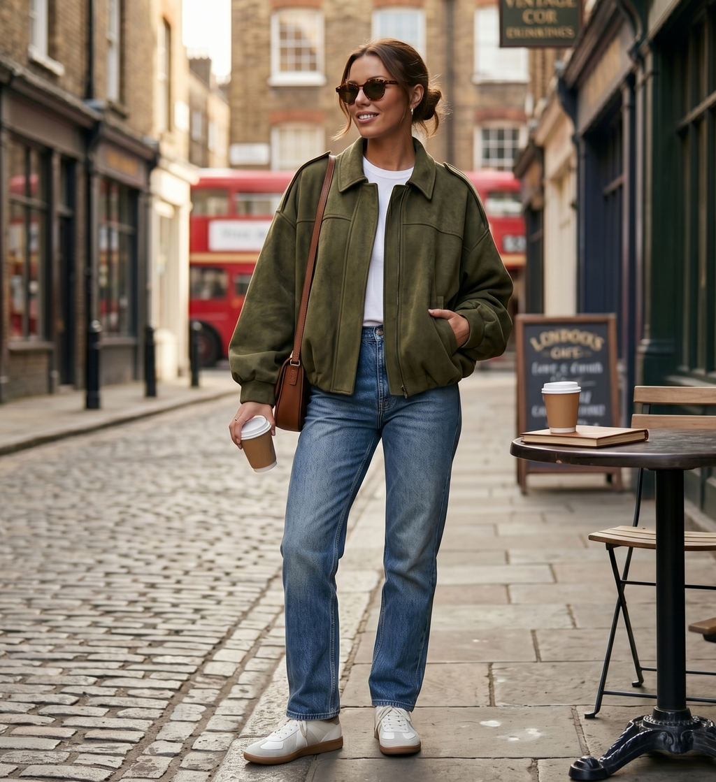 Premium Suede Loose Fit Zip-Up Jacket with Lapel Collar - Effortless Urban Style 🍂
