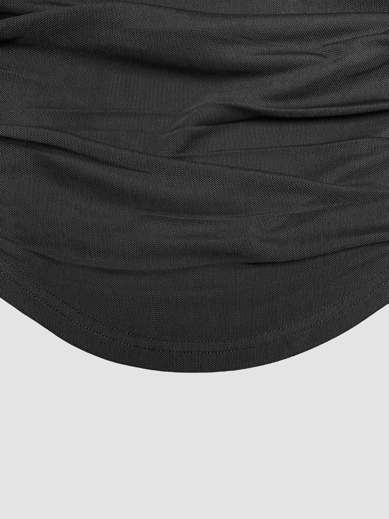 ✨ Elegant Mesh Ruched Strap Top - Your Perfect Date Night & Urban Chic Essential 🥂