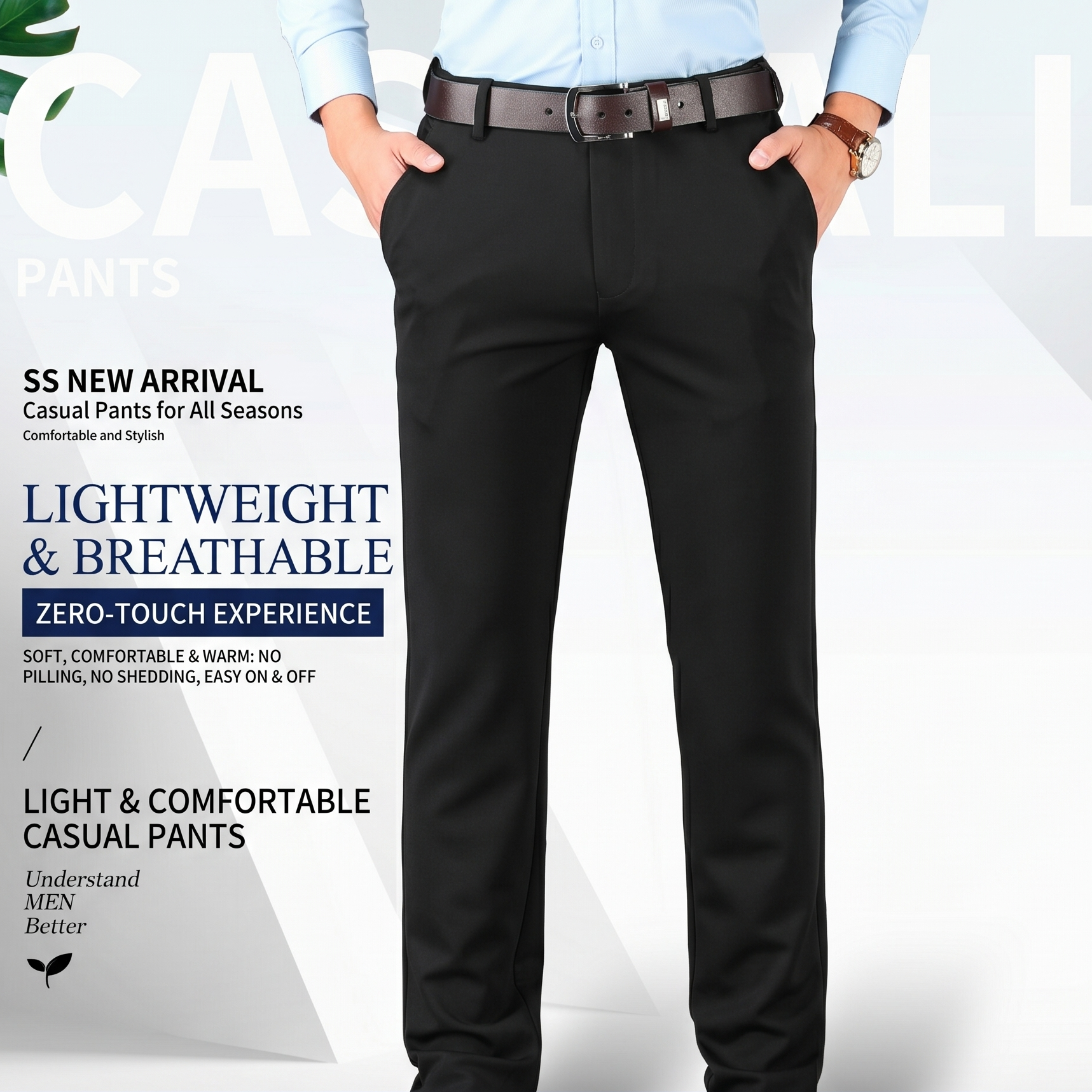 Stay Cool All Summer | Premium Ice Silk Breathable Casual Pants Subheadline