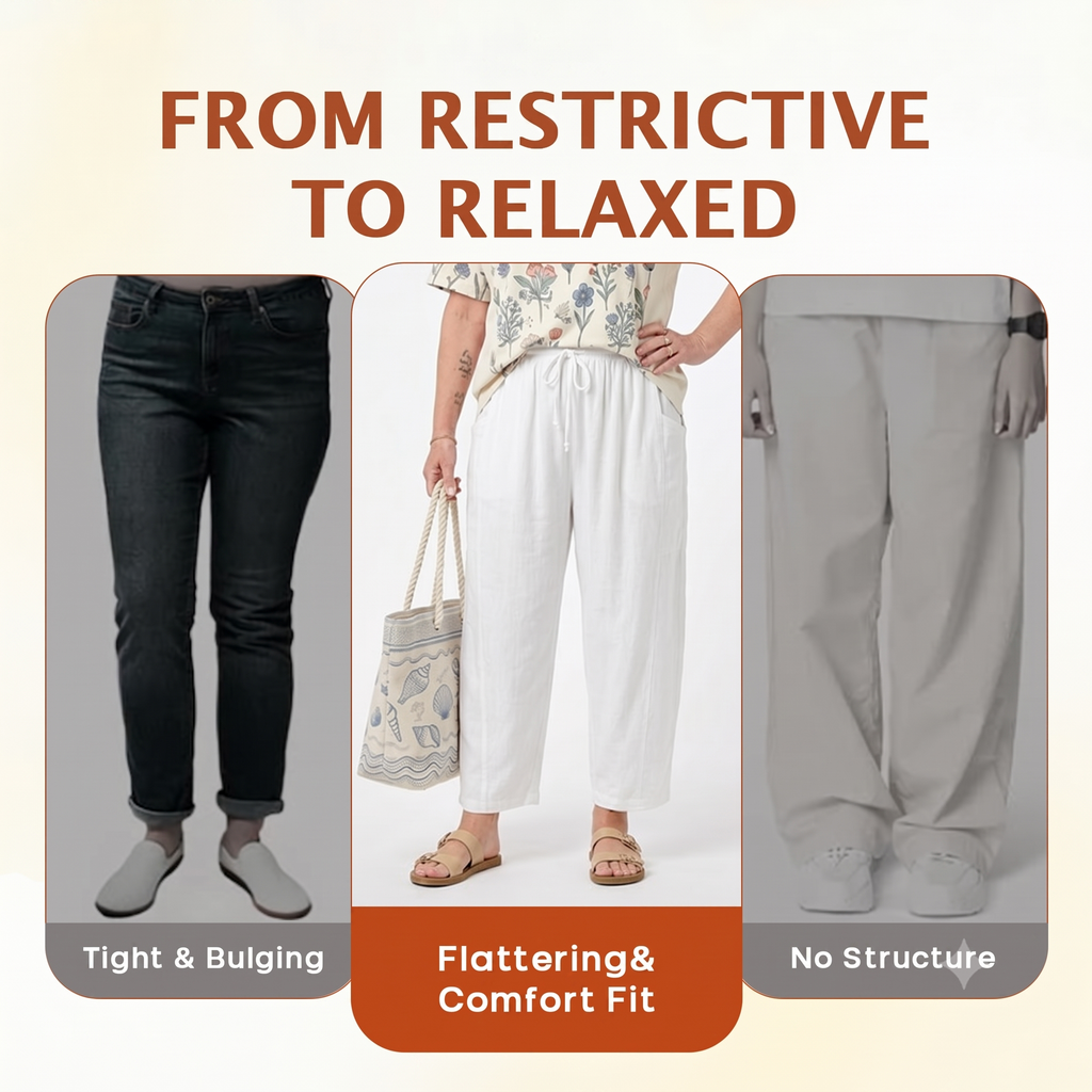 Women Comfort Lightweight Linen Wide Leg Cargo Pants