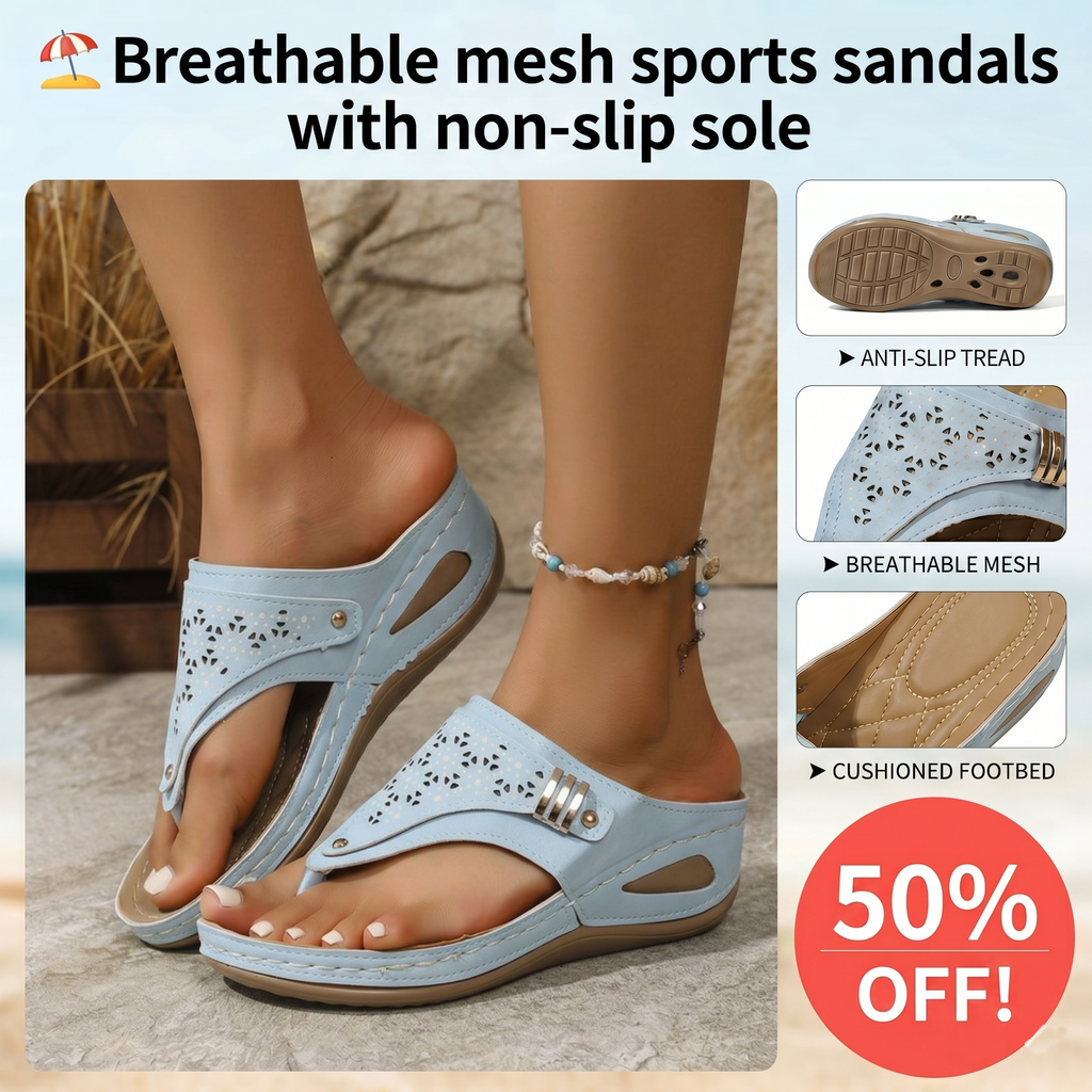 🔥Summer Sizzler Sale 50%✨⛱️Breathable mesh sports sandals with non-slip sole