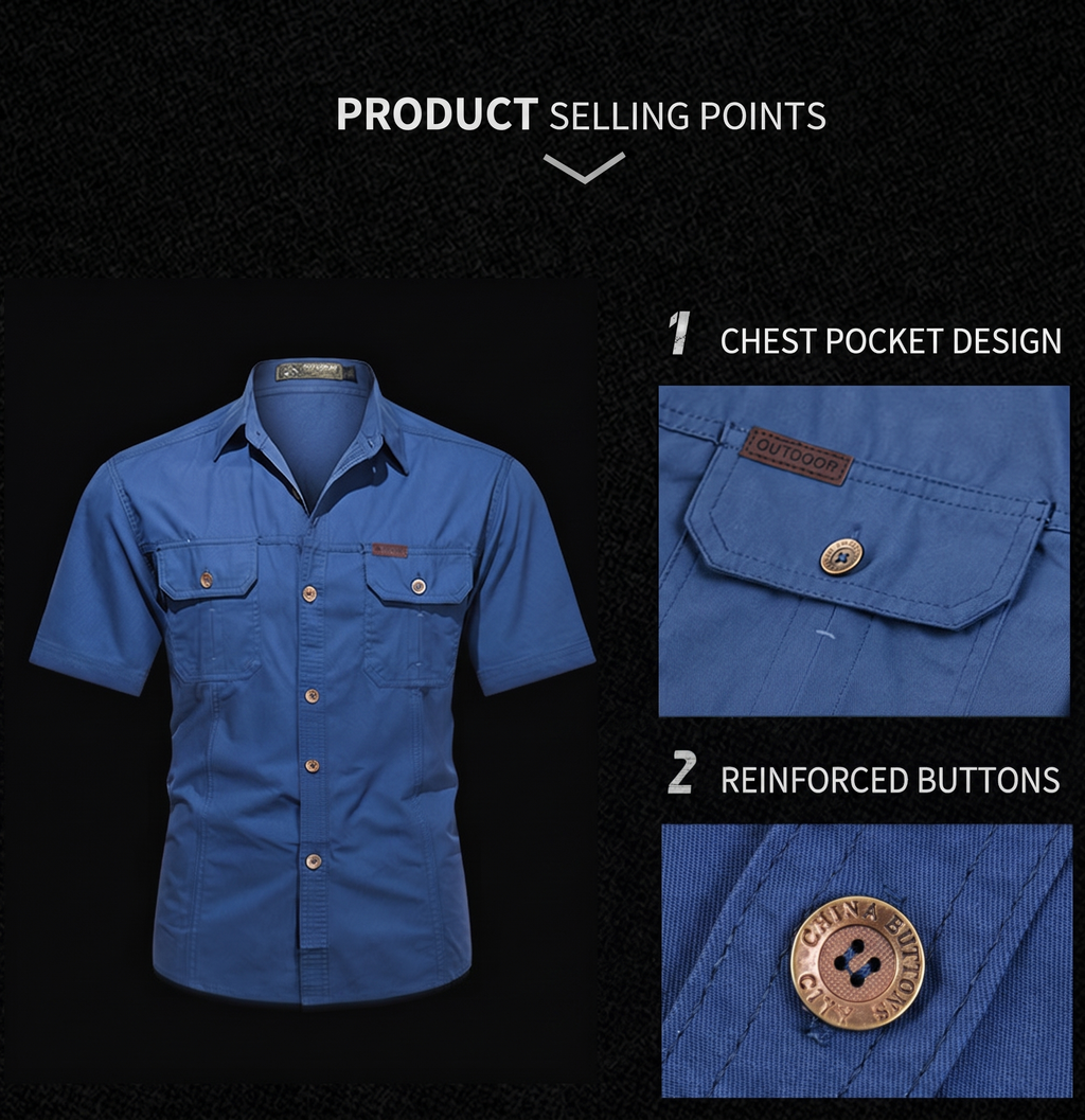🌟 Outdoor Explorer Polo – Comfortable & Rugged 🌟