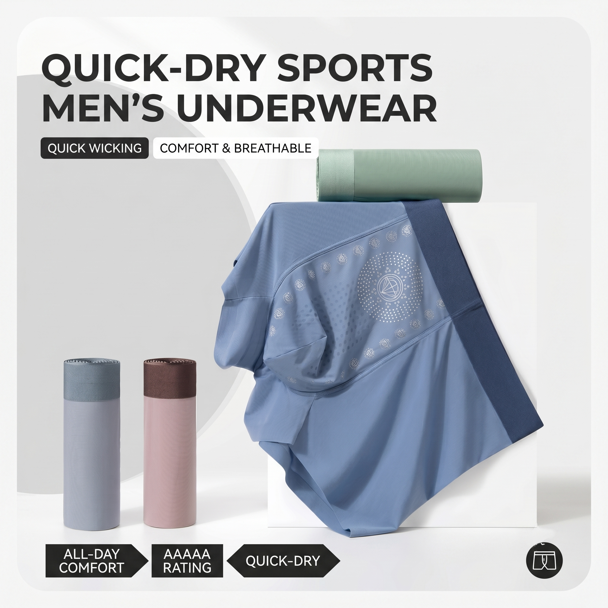 💝Buy 2 Get 1 Free❤️‍🔥Ice Silk Traceless Antibacterial Men's Underwear