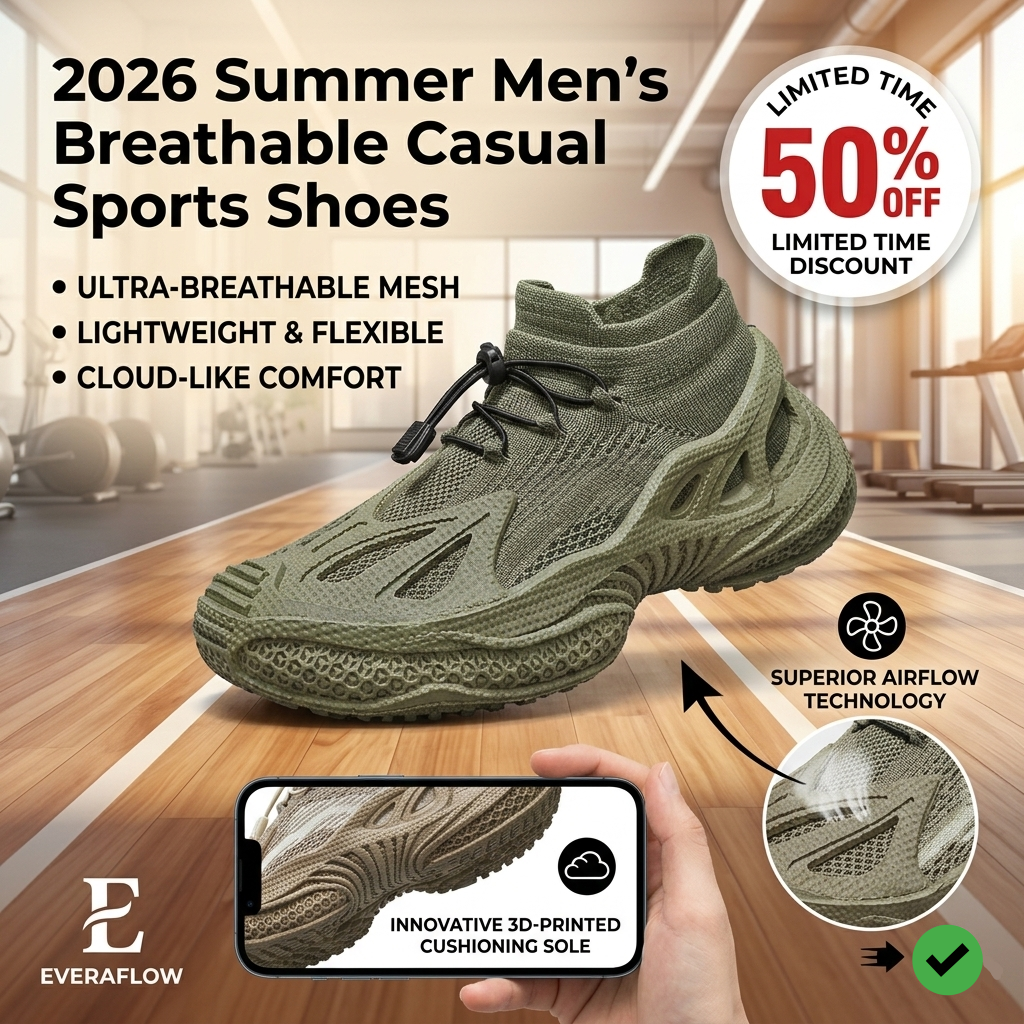 【39-45】2026 Summer Men's Breathable Casual Sports Shoes