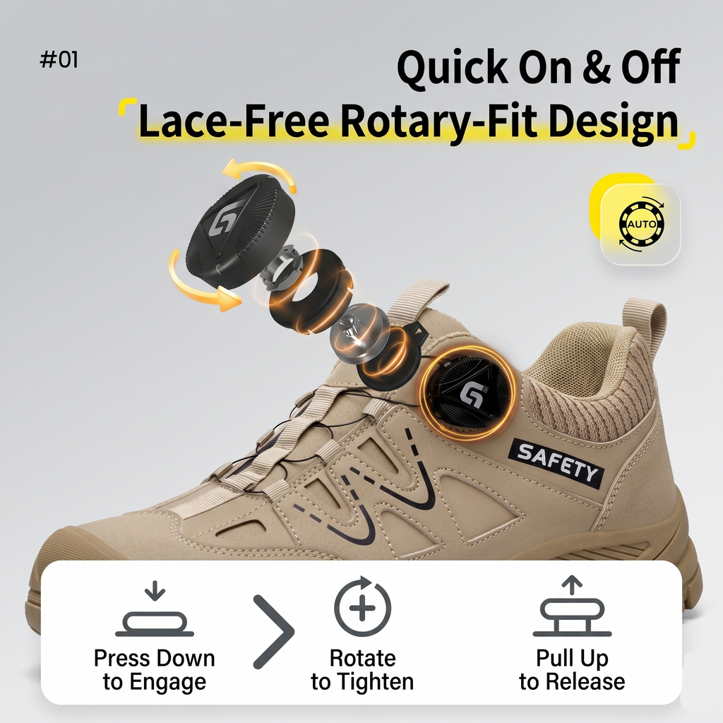 Men's Steel Toe Safety Work Shoes