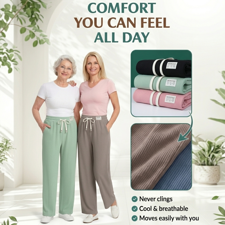 Limited time 50% Off！New summer 2026 women’s high-waisted rayon wide-leg trousers