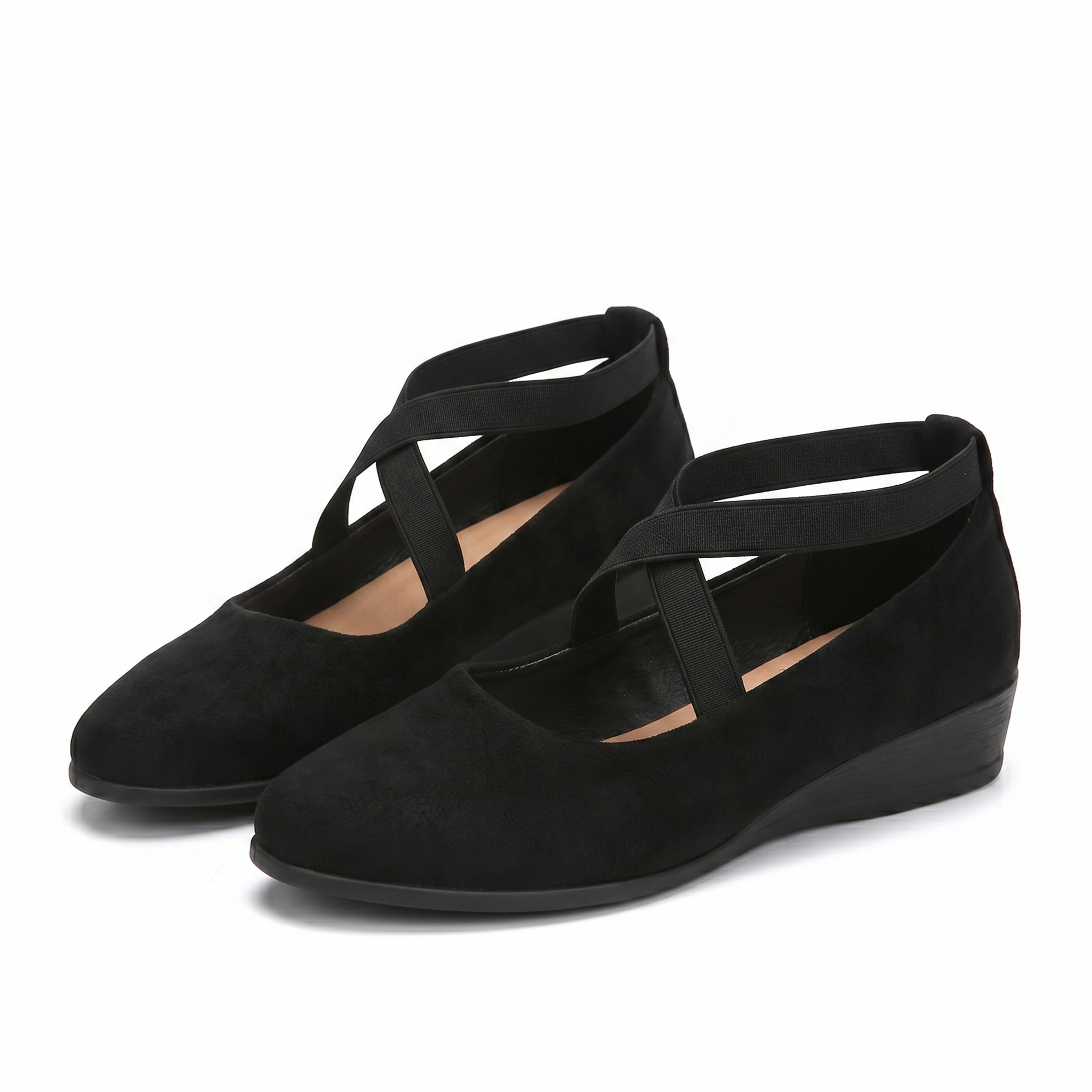 ⏰Limited Time 50% OFF🔥Women’ Closed Wedge Shoes, Stylish Closed Toe Design in Faux Suede Soft Toe Wedge