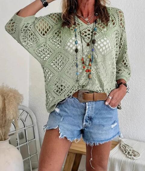 🐚 Limited Offer: 50% OFF | Bohemian Summer Crochet Pullover | The Ultimate Festival & Beach Layer 🌊
