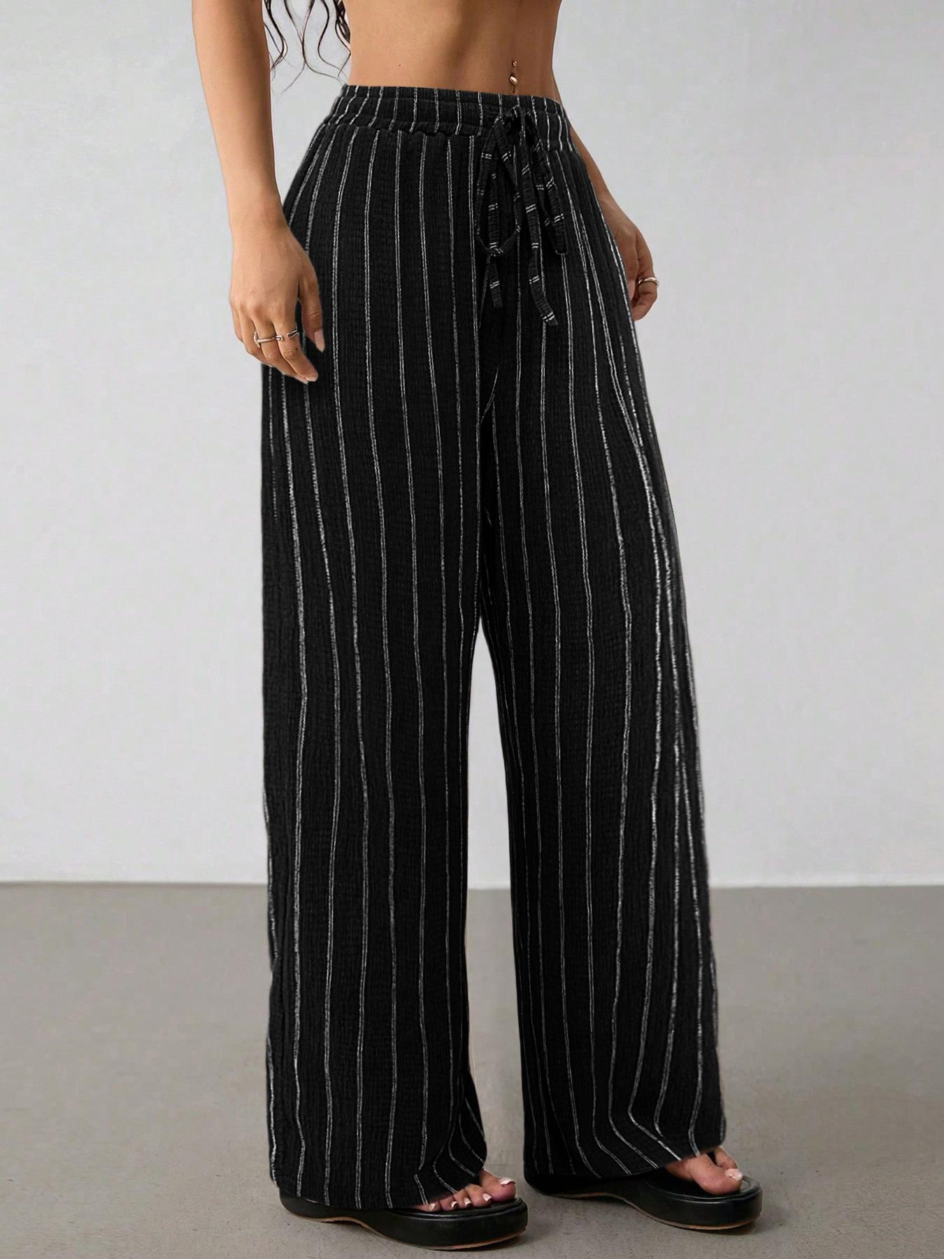 🌿 British Retro Vertical Striped Pants