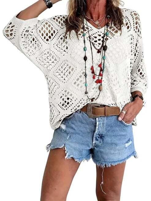 🐚 Limited Offer: 50% OFF | Bohemian Summer Crochet Pullover | The Ultimate Festival & Beach Layer 🌊