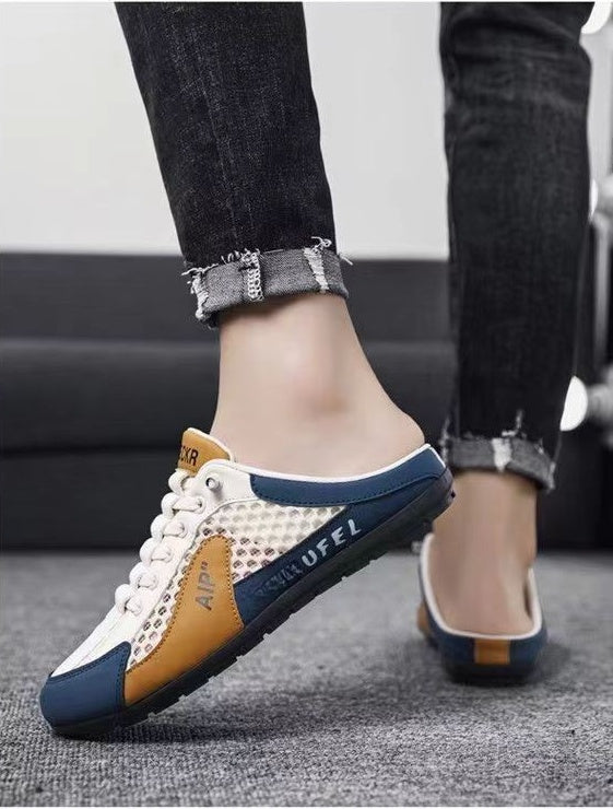 Men's Mesh Breathable Half Slippers