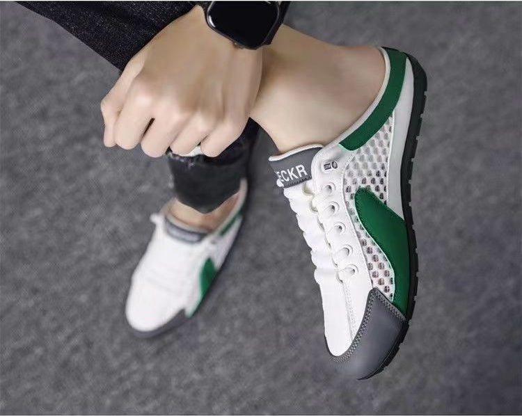 Men's Mesh Breathable Half Slippers