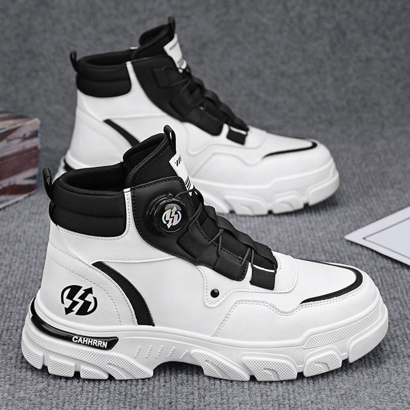 ⏰Men's outdoor swivel buckle work shoes（Waterproof, Anti-slip,Comfortable and Breathable）