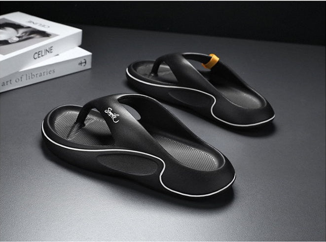 Men's Summer Cloud Flip Flops, Soft Thick Sole Non-Slip Beach Slippers