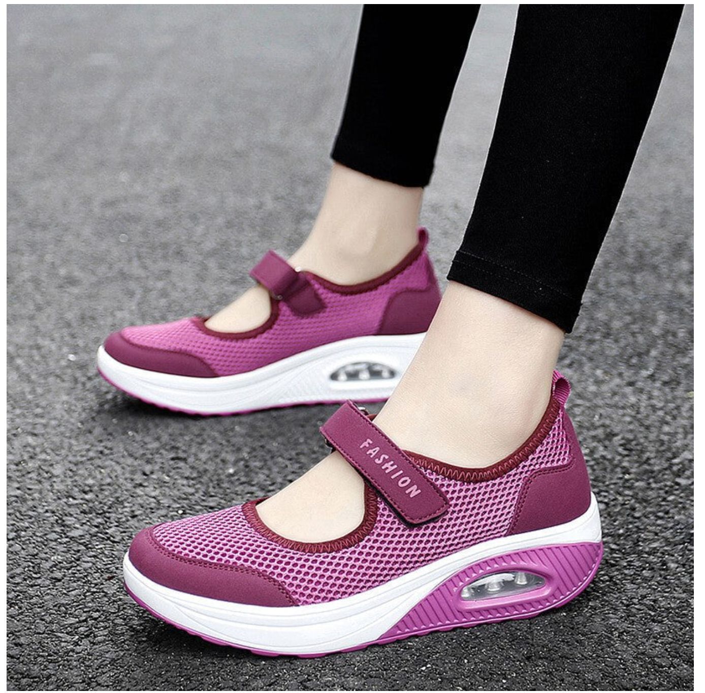 Women's stretchablebreathable lightweight walkingshoes
