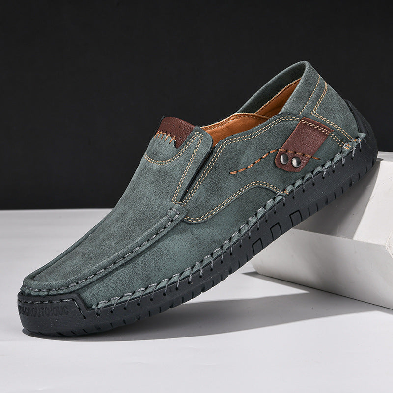 🔥 50% OFF ⏰ Classic Men’s Leather Shoes – Breathable Calfskin, Slip-On Comfort & Timeless Style! 👞✨
