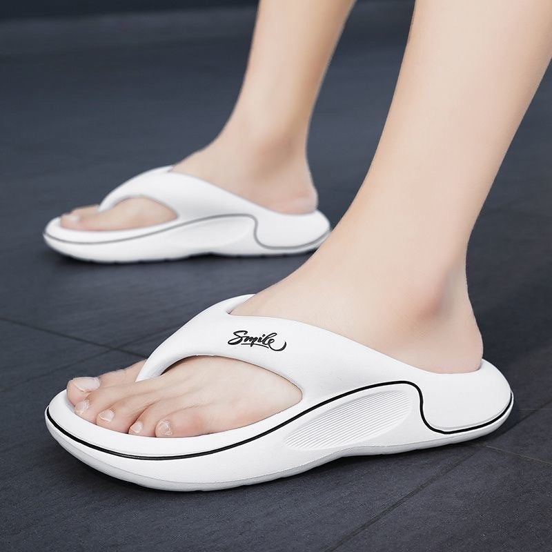 Men's Summer Cloud Flip Flops, Soft Thick Sole Non-Slip Beach Slippers