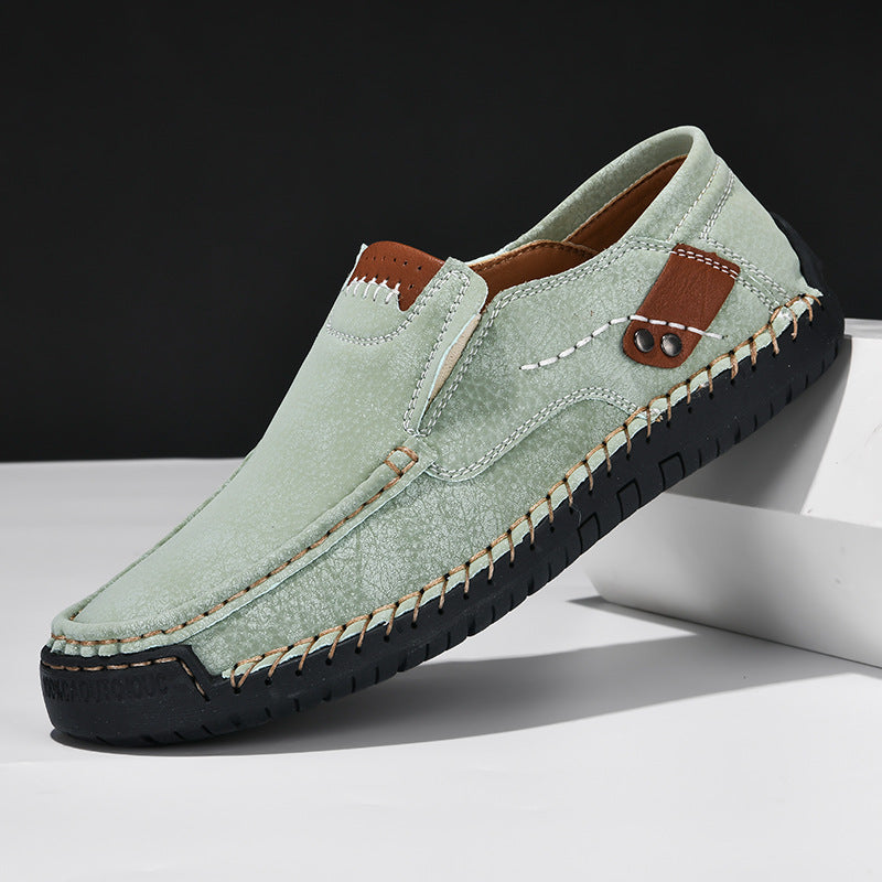 🔥 50% OFF ⏰ Classic Men’s Leather Shoes – Breathable Calfskin, Slip-On Comfort & Timeless Style! 👞✨