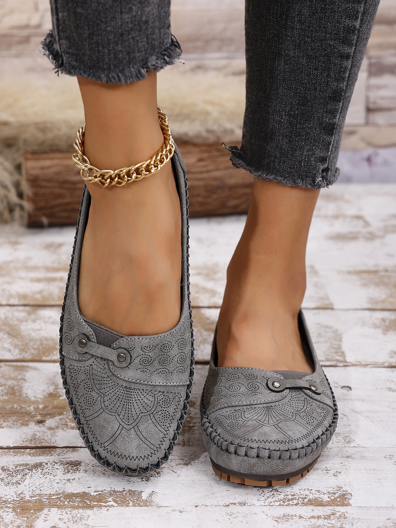Women's Plus Size Foldable Soft Sole Non-Slip Loafers