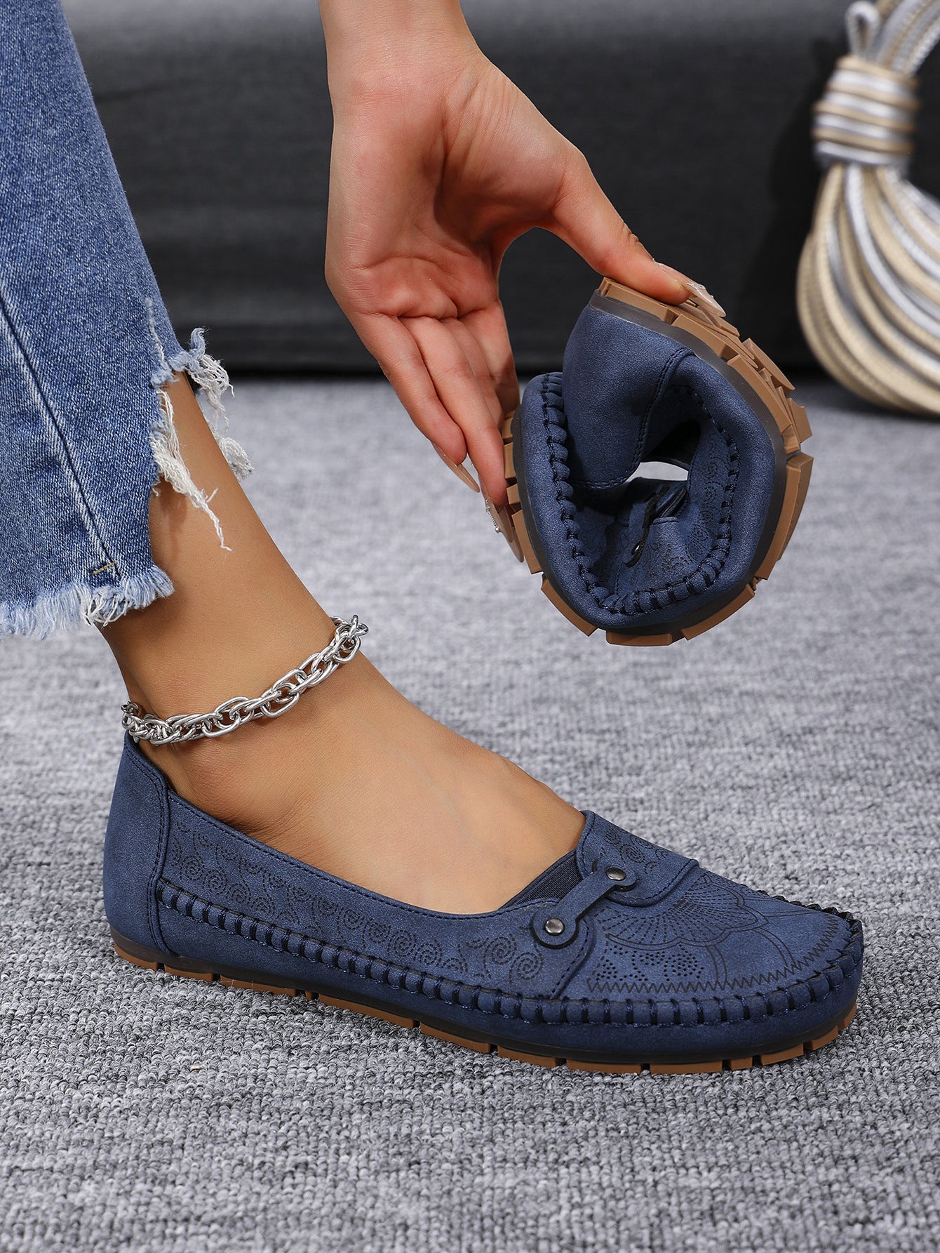 Women's Plus Size Foldable Soft Sole Non-Slip Loafers
