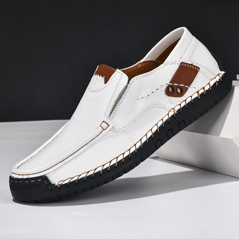 🔥 50% OFF ⏰ Classic Men’s Leather Shoes – Breathable Calfskin, Slip-On Comfort & Timeless Style! 👞✨