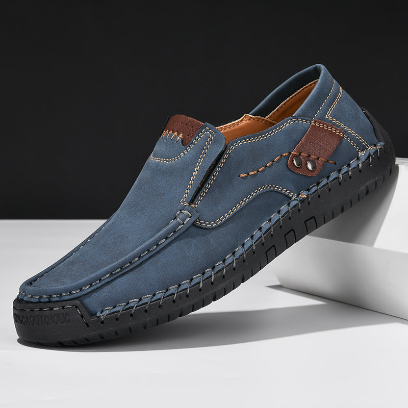 🔥 50% OFF ⏰ Classic Men’s Leather Shoes – Breathable Calfskin, Slip-On Comfort & Timeless Style! 👞✨