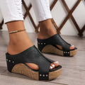 Women Fashion Peep Toe Wedge Heel Sandals