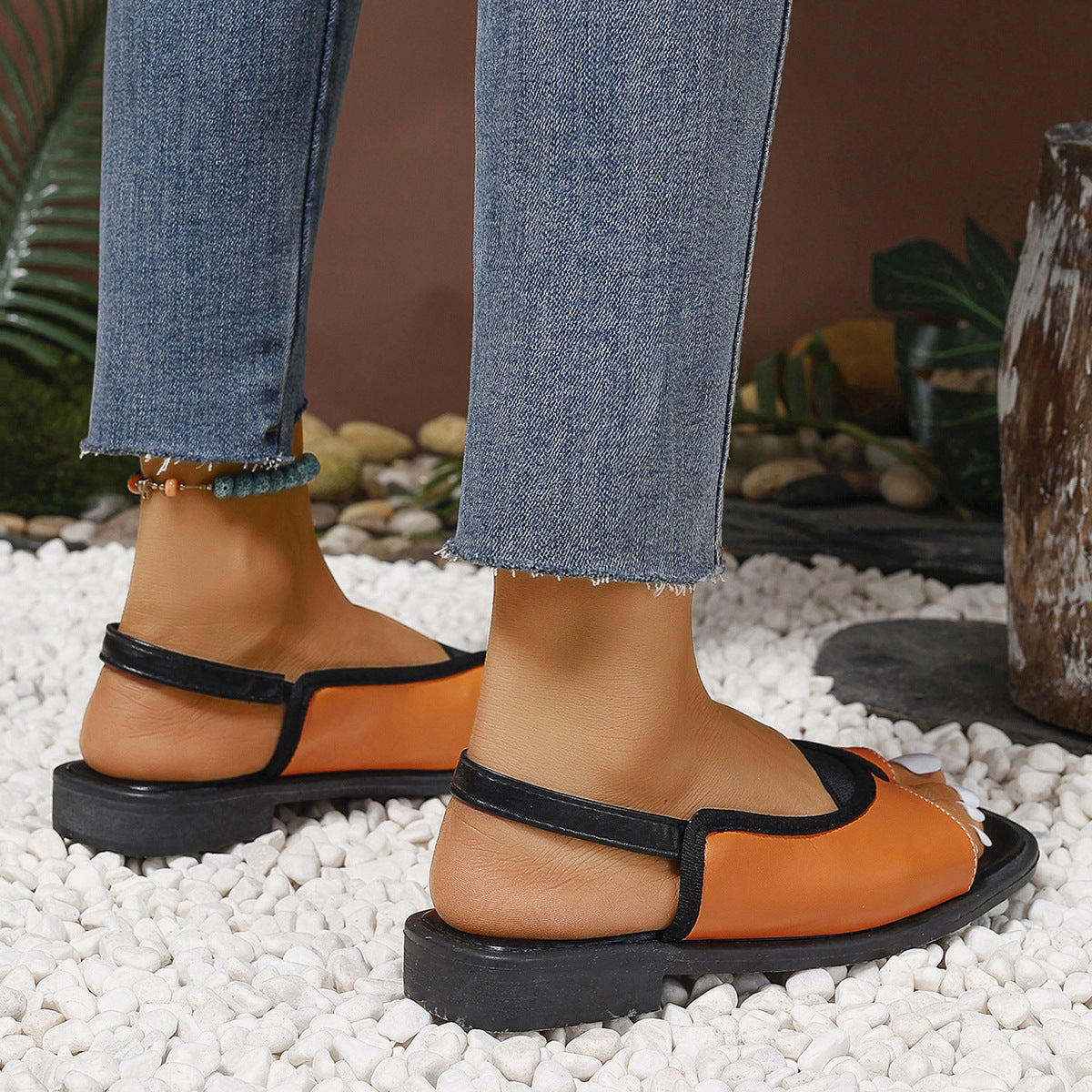 Women's Toe Loop Flat Sandals