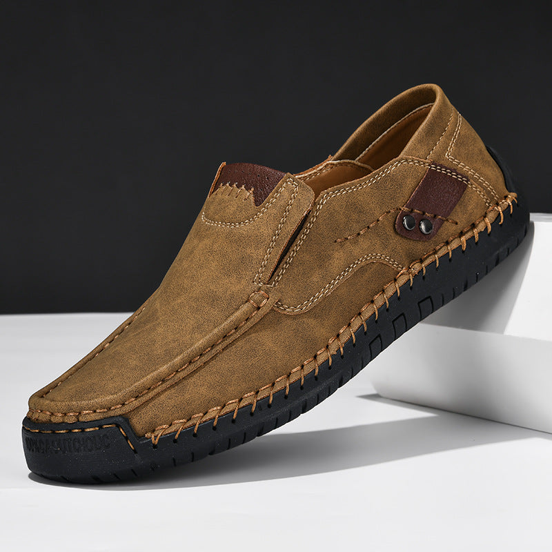 🔥 50% OFF ⏰ Classic Men’s Leather Shoes – Breathable Calfskin, Slip-On Comfort & Timeless Style! 👞✨