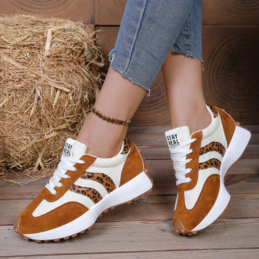 Women's Retro Striped Casual Sneakers