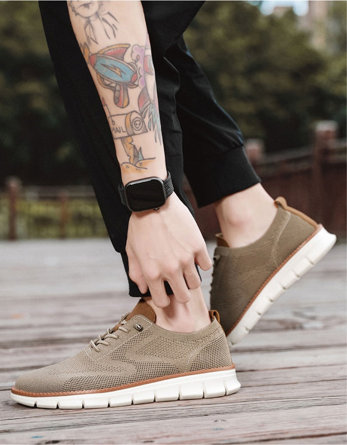 Men's Summer Casual Breathable Knit Oxford Shoes