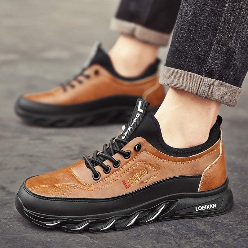 ⏰Limited Time Sale 50% OFF-Men's Casual Fashion Orthopedic Hiking Shoes – Anti-Puncture, Anti-Collision, Non-Slip Arch Support Leather Outdoor Sports Shoes for All-Terrain Performance