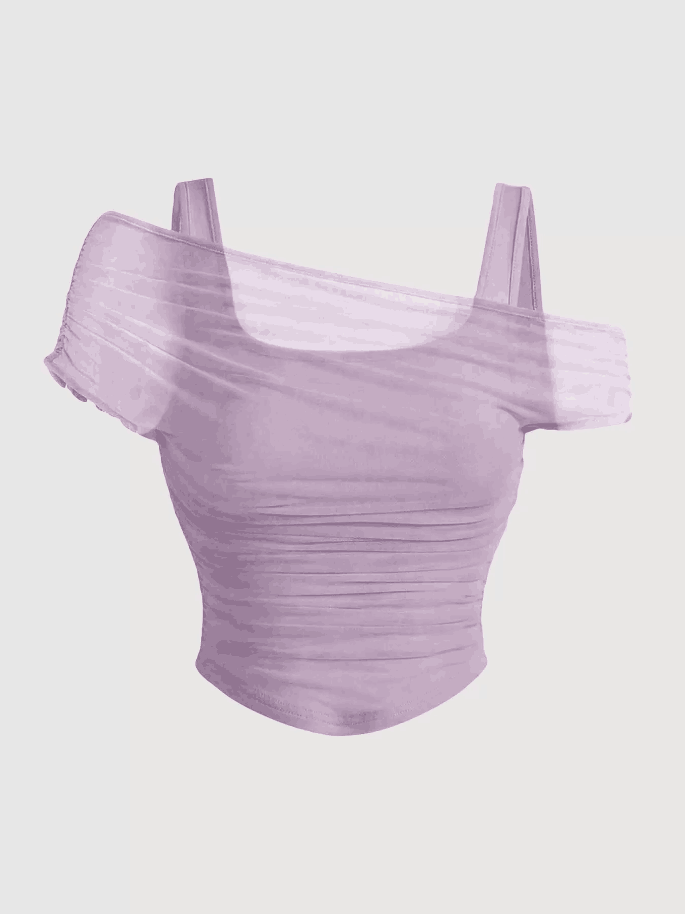 ✨ Elegant Mesh Ruched Strap Top - Your Perfect Date Night & Urban Chic Essential 🥂