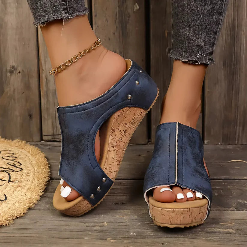 Women Fashion Peep Toe Wedge Heel Sandals