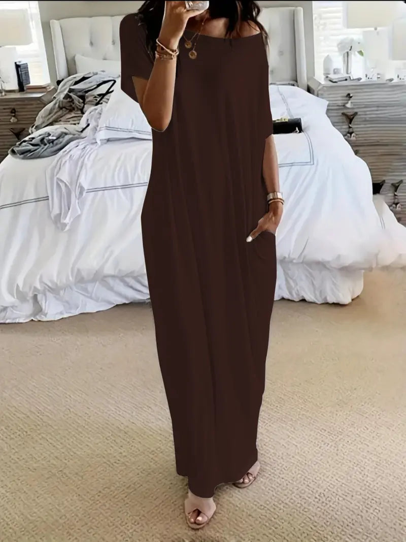 💕 Women's Short Sleeve Maxi Dress
