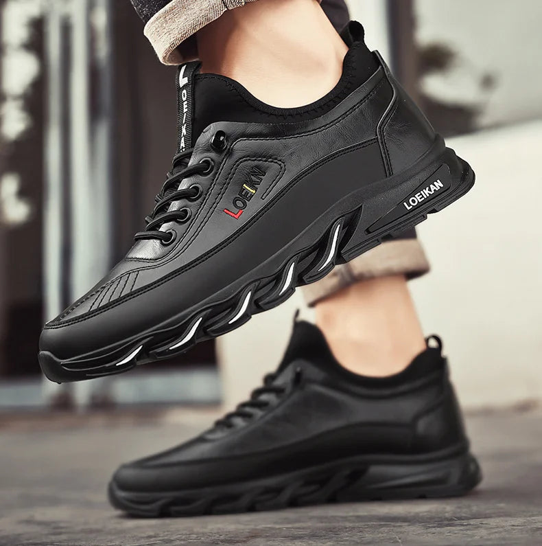 ⏰Limited Time Sale 50% OFF-Men's Casual Fashion Orthopedic Hiking Shoes – Anti-Puncture, Anti-Collision, Non-Slip Arch Support Leather Outdoor Sports Shoes for All-Terrain Performance